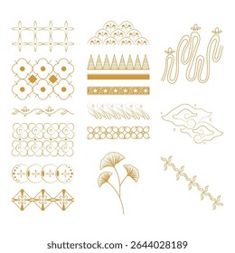 Vintage tradicional floral arte linha abstrata textura decorar design