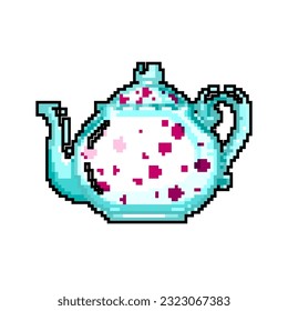 traditional vintage teapot game pixel art retro vector. bit traditional vintage teapot. old vintage illustration