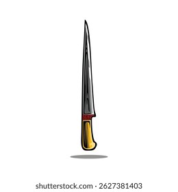 Cuchillo afilado del ilustrador tradicional del diseño del Vector del arma