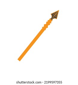icono del vector de armas tradicional hecho de bambú