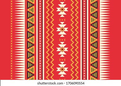 Traditional Weaved Igorot Costume. Philippines Tribal Ethnic Group Seamless Pattern