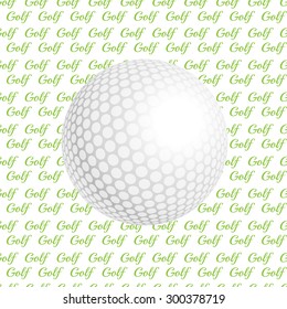 traditional white Realistic golf ball with texture background