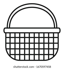 Icono tradicional de mimbre. Contorno icono vectorial de mimbre tradicional para el diseño web aislado en fondo blanco