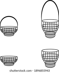 Traditional wicker icon. Outline traditional wicker vector icon for web design isolated on white background