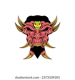 TRADITIONAL WILDLIFE SKULL DEMON FACE ASIAN
