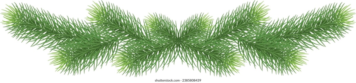 Traditional winter and Christmas wreath garland , wreath of fir branches. Christmas card for the festive season. Eps 10