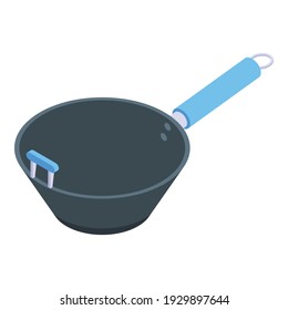 Traditional wok pan icon. Isometric of traditional wok pan vector icon for web design isolated on white background