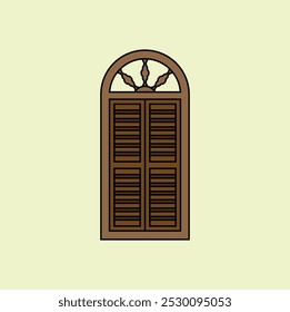 traditional wooden window frames. Vector illustration design. Eps 10