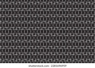 Traditional of woven pattern. Design of spear black and white color. Design print for illustration, texture, textile, wallpaper, background. Set 8