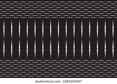 Traditional of woven pattern. Design of spear black and white color. Design print for illustration, texture, textile, wallpaper, background. Set 4