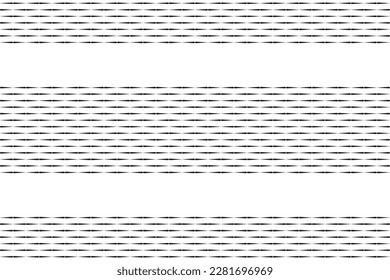 Traditional of woven pattern. Design of spear black and white color. Design print for illustration, texture, textile, wallpaper, background. Set 5