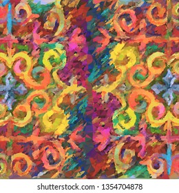 Traditional Yakutian pattern Background triangles. Vector illustration EPS10