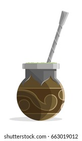 traditional yerba mate hot beverage