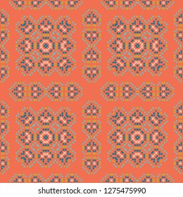 Traditionally, native looking seamless pattern, abstract colorful background, texture.