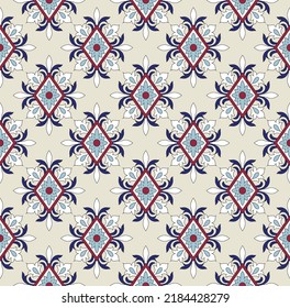traditionally paisley pattern on white background