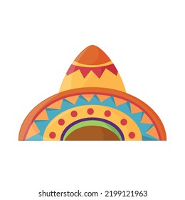traditonal hat mexico isolated icon design