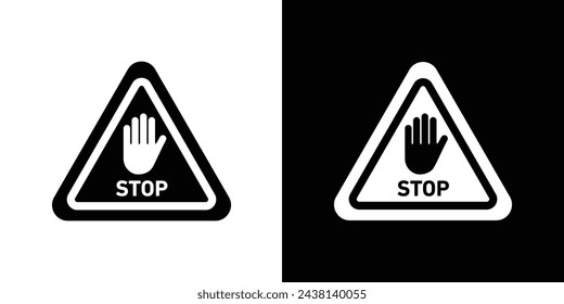 Señal de restricción de acceso al tráfico. No hay advertencia de entrada para vehículos. Señal de alto para carreteras.
