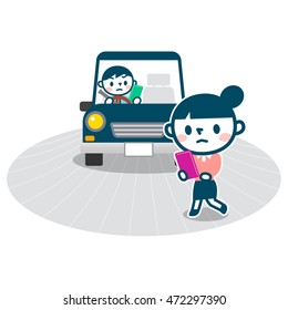 Traffic accidents caused by look away