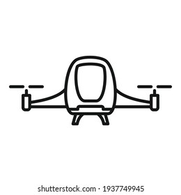 Traffic air taxi icon. Outline Traffic air taxi vector icon for web design isolated on white background