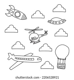 Traffic in the air vector illustration
