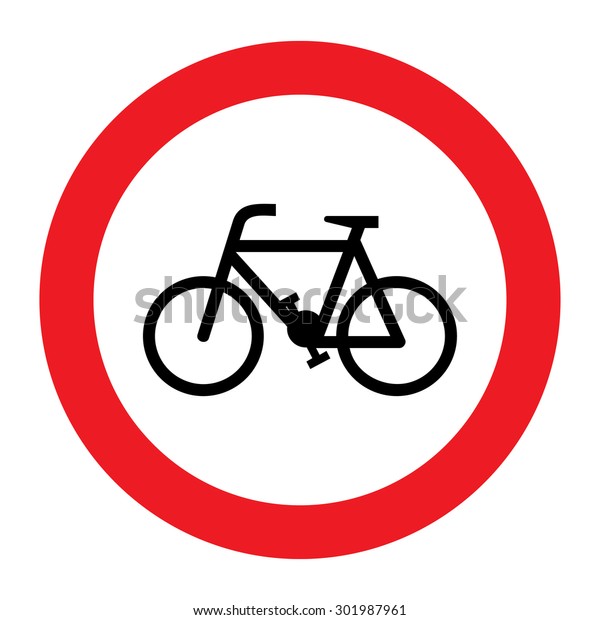  Traffic allowed bicycles
 sign.