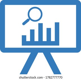 Icono de análisis de tráfico / vector azul