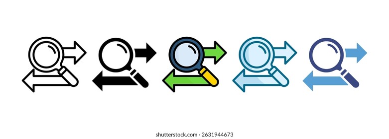 Traffic Analysis Icon Set Multiple Style Collection