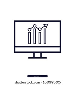 Icono de vector Traffic Analytic, ilustración de vector Traffic Analytic