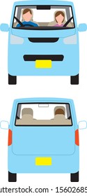 traffic. An automobile passenger car. Vector material.
