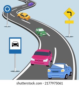 Traffic backdrop template cars road traffic sign sketch
