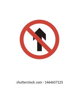 Traffic ban sign vector icon