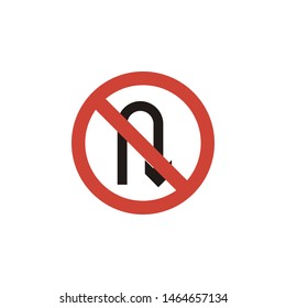 Traffic ban sign vector icon