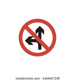 Traffic ban sign vector icon