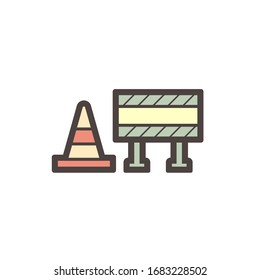Diseño de icono vectorial de barricadas o equipos de seguridad.