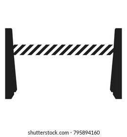 Traffic barricade on a white background, Vector illustration