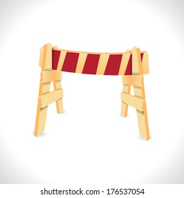 Traffic Barricade. Vector