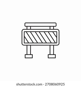 Icono de barrera de tráfico signo Vector