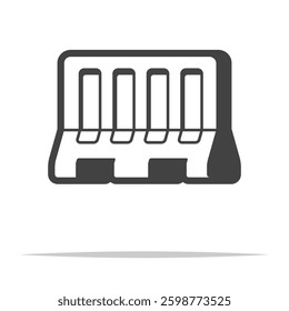 Traffic barrier icon transparent vector isolated