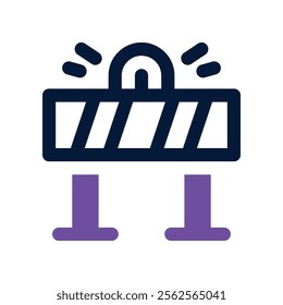 traffic barrier icon. vector dual tone icon for your website, mobile, presentation, and logo design.