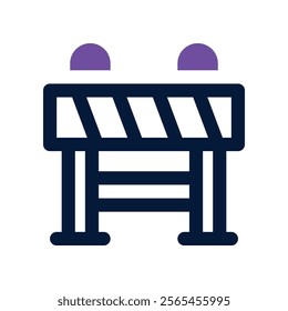 traffic barrier icon. vector dual tone icon for your website, mobile, presentation, and logo design.