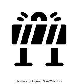 traffic barrier icon. vector glyph icon for your website, mobile, presentation, and logo design.