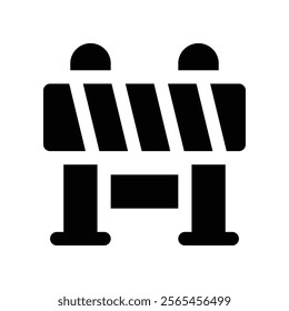 traffic barrier icon. vector glyph icon for your website, mobile, presentation, and logo design.