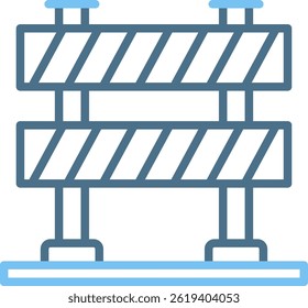 Traffic Barrier Line Two Colour Icon