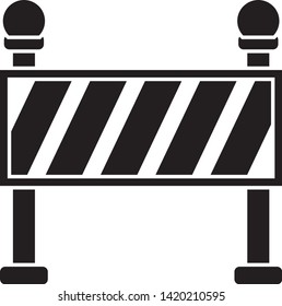 Traffic barrier safety construction vector icon