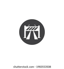 Traffic barrier Vector Icon illustration design.