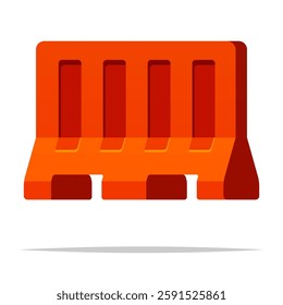Traffic barrier vector isolated illustration