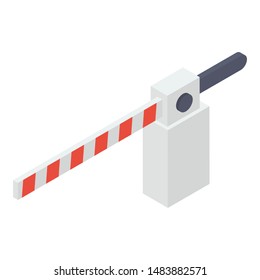 Traffic barrier vector isometric design 