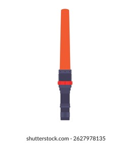 Ilustração plana do baton de tráfego. Elemento de design de ícone limpo sobre plano de fundo branco isolado