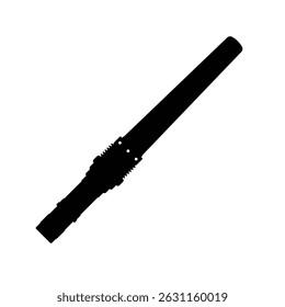 Traffic Baton Silhouette. Black and White Icon Design Elements on Isolated White Background