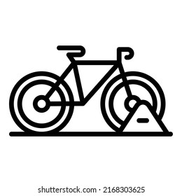 Traffic bicycle icon outline vector. Park area. Rack station